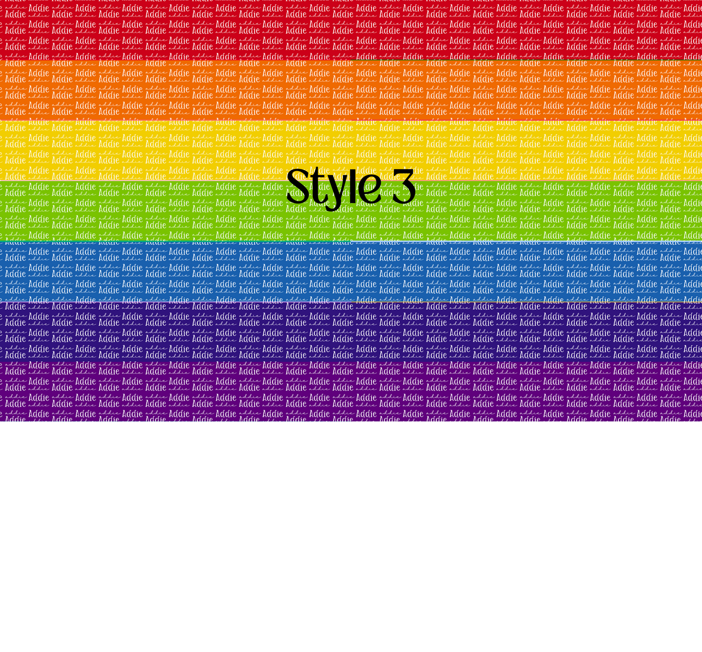 7-1 Style 3 Color Name Yard Single Name