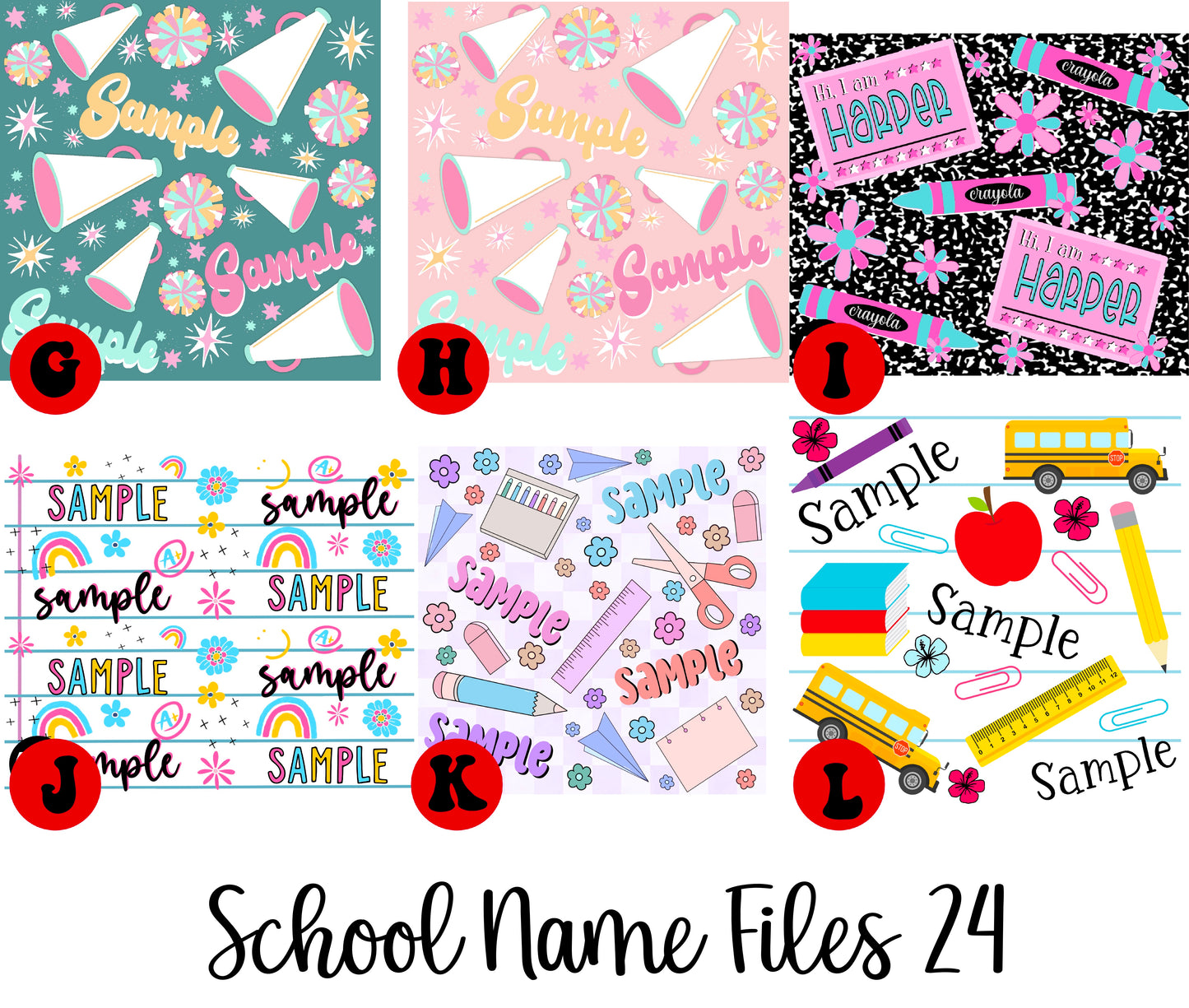 Personalized School Name Files 24