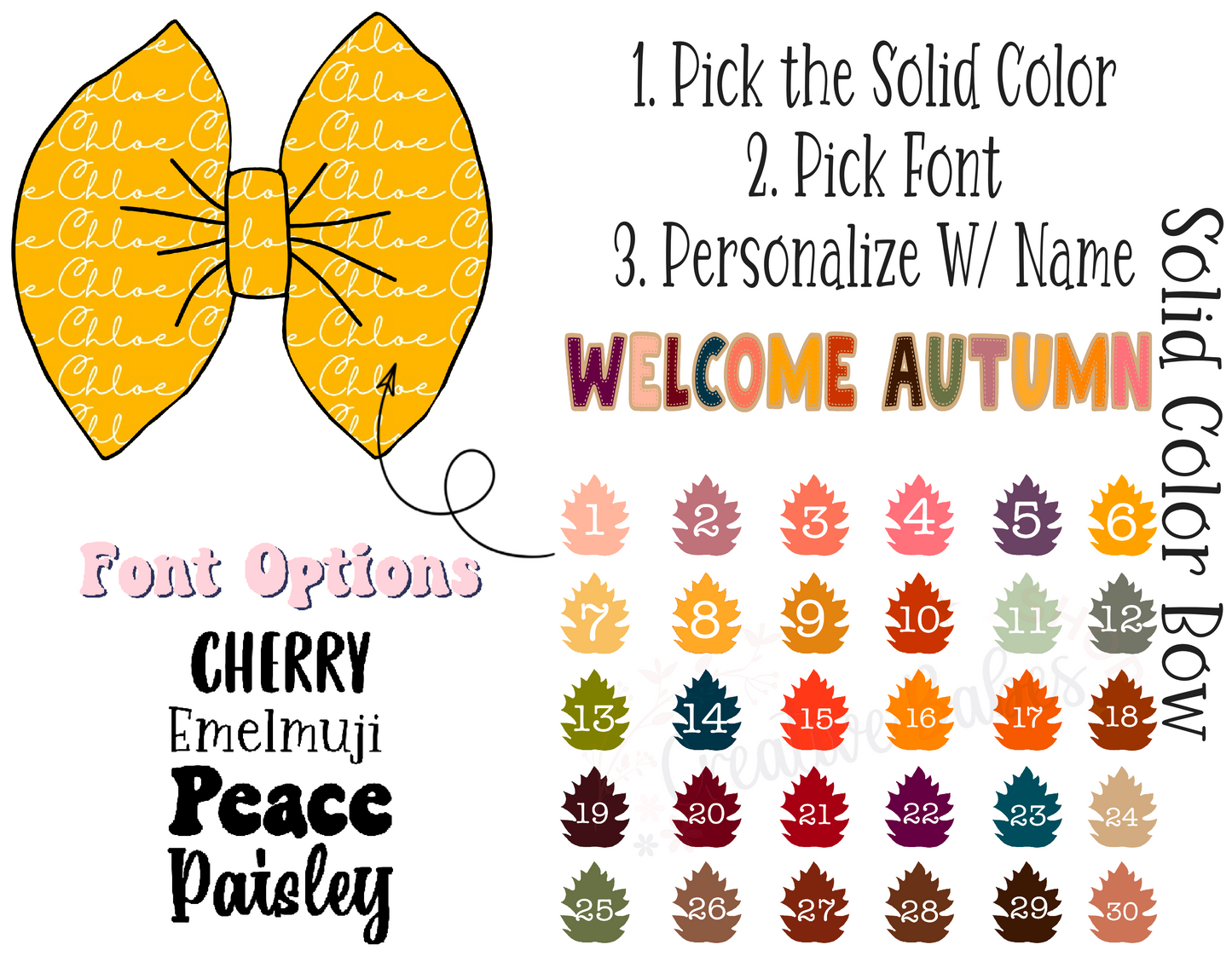 Fall Solid Name Strips