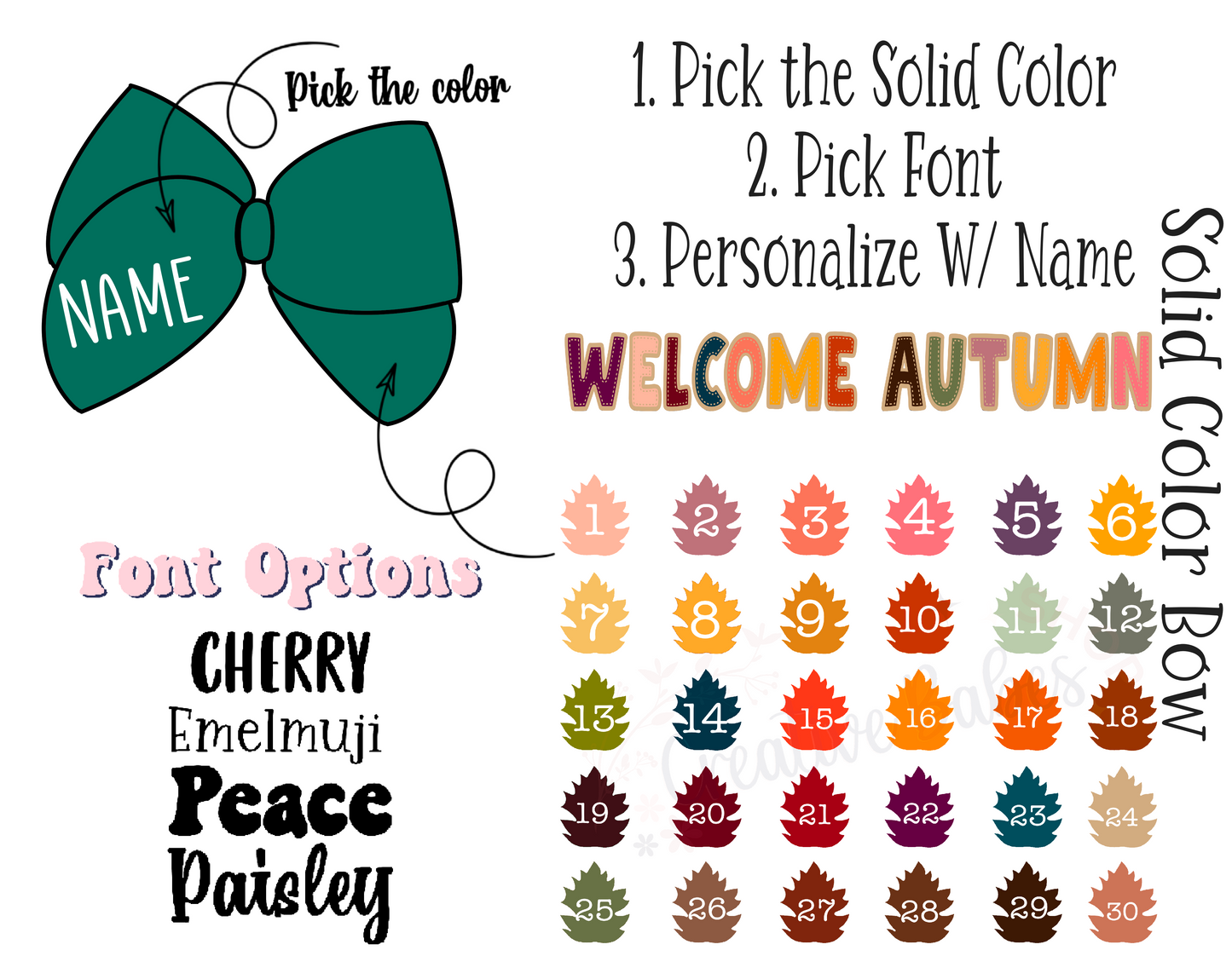 Personalize Welcome Autumn Sailor Strips