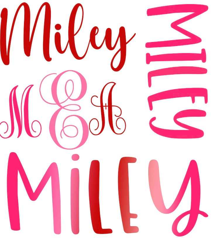 Valentines Monogram Name File Seamless